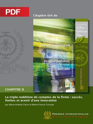 cover image of La triple reddition de comptes de la firme